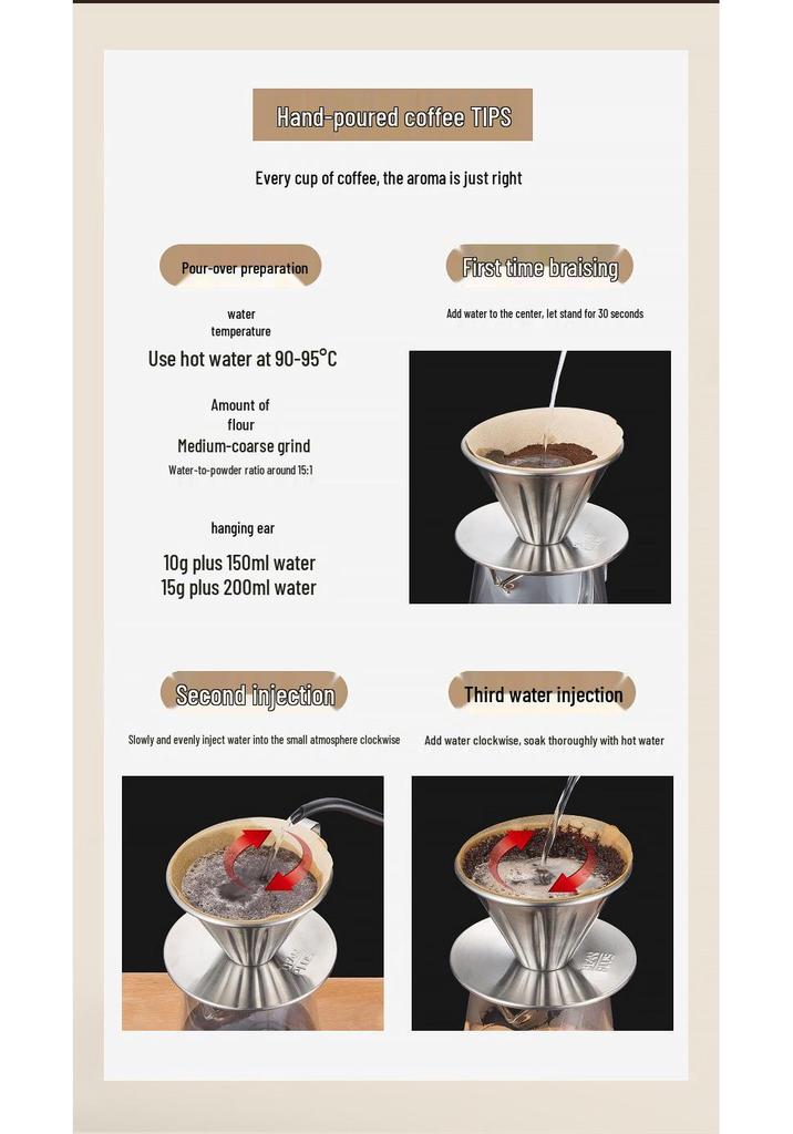 Cafetera Portátil de Acero Inoxidable 304 de Boca Estrecha con Pico Largo para Control Pour-Over