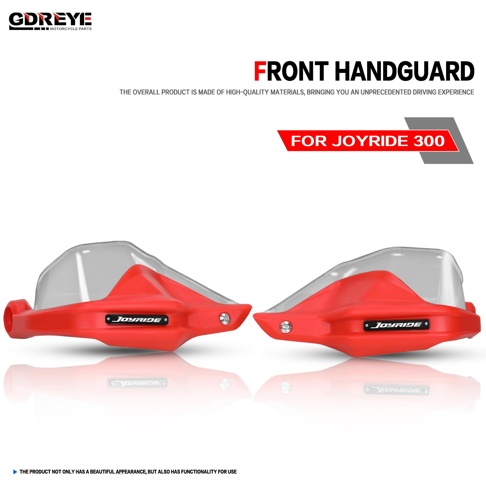 

For SYM Joyride 300 2024 2025 Motorcycle Joyride 300 Handguards Handlebar Guards Windshield Protective Cover Lever Protector red and tranparent