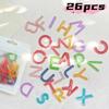 26pcs Hollow Letter Paper Clips Bookmark Photo Tickets Holder Colorful Paper Clamps  School
