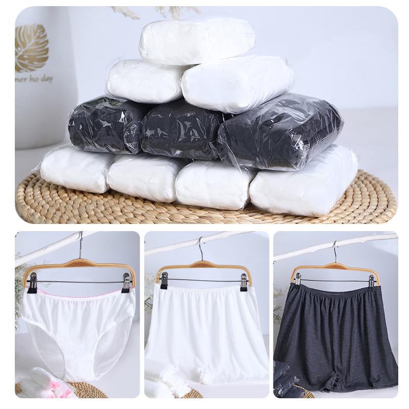 Roupa íntima de viagem descartável masculina: Ideal para sauna, massagem, enfermagem, banho e terapia podal. Cuecas boxer triangulares femininas também disponíveis.