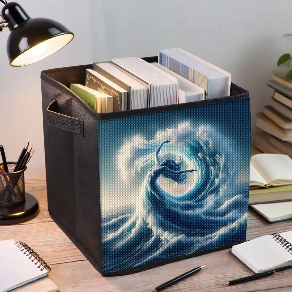 

Ocean Girl 5D Diamond Painting Storage Basket Full Round Drill Mosaic Diamond Embroidery Cross Stitch Kits Home Decor Home Decor 25cmx25cm