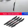 4Pcs For Rav4 Corolla Chr Yaris Camry Cross Auris TRD Car Door Edge Anti-collision Strips Bumper Trim Sticker Accessories