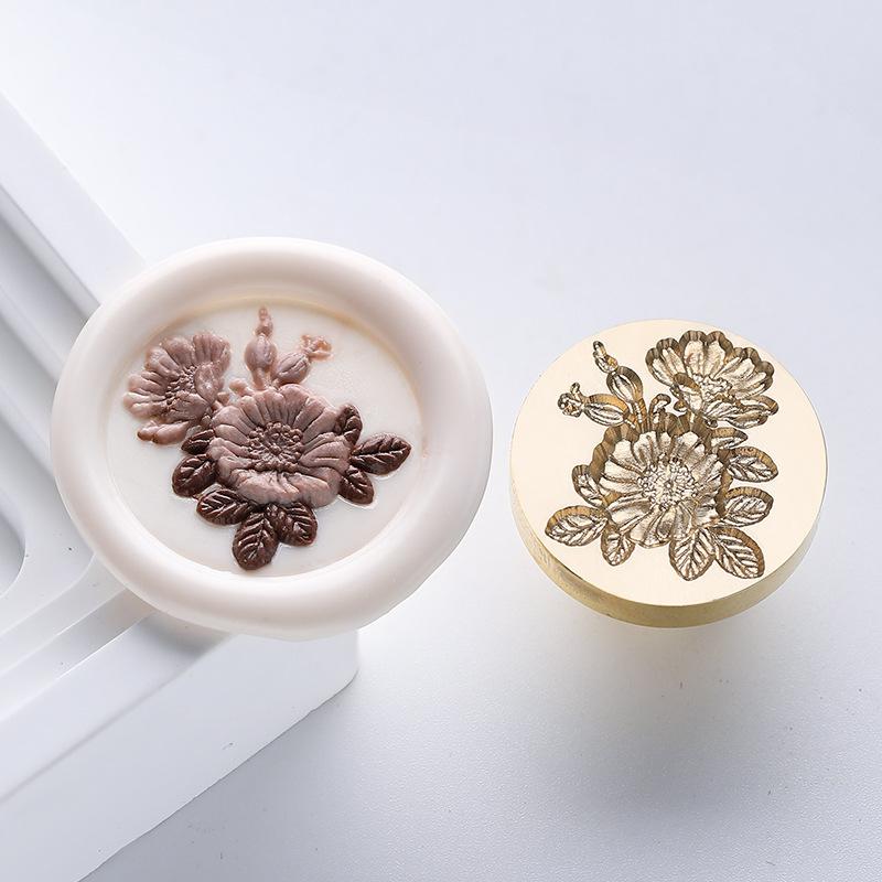 Embossed Plants Flowers Lacquer Seals and Seals Are for Stamps Wedding Invitations Gift Packaging and Decoration