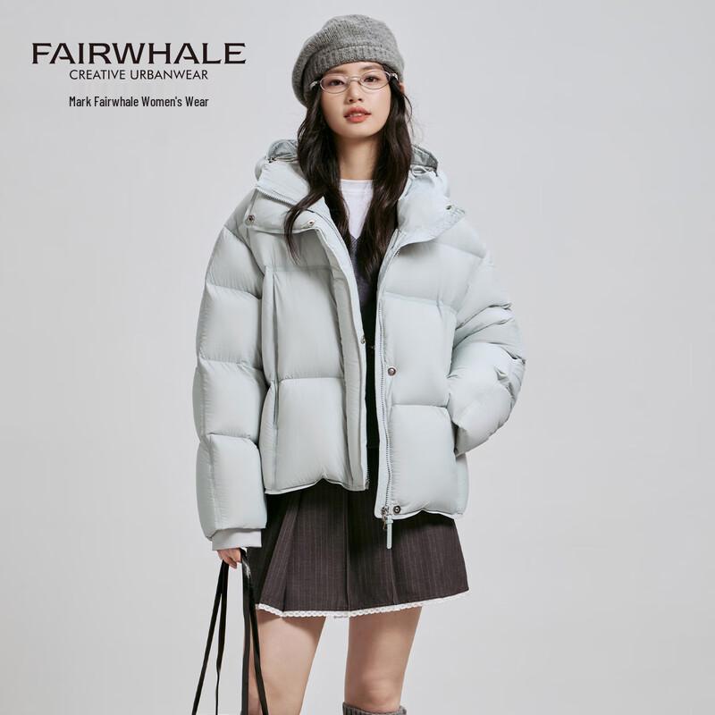 

Mark Fairwhale Women s 95% White Duck Down Short Hooded Puffer Jacket L