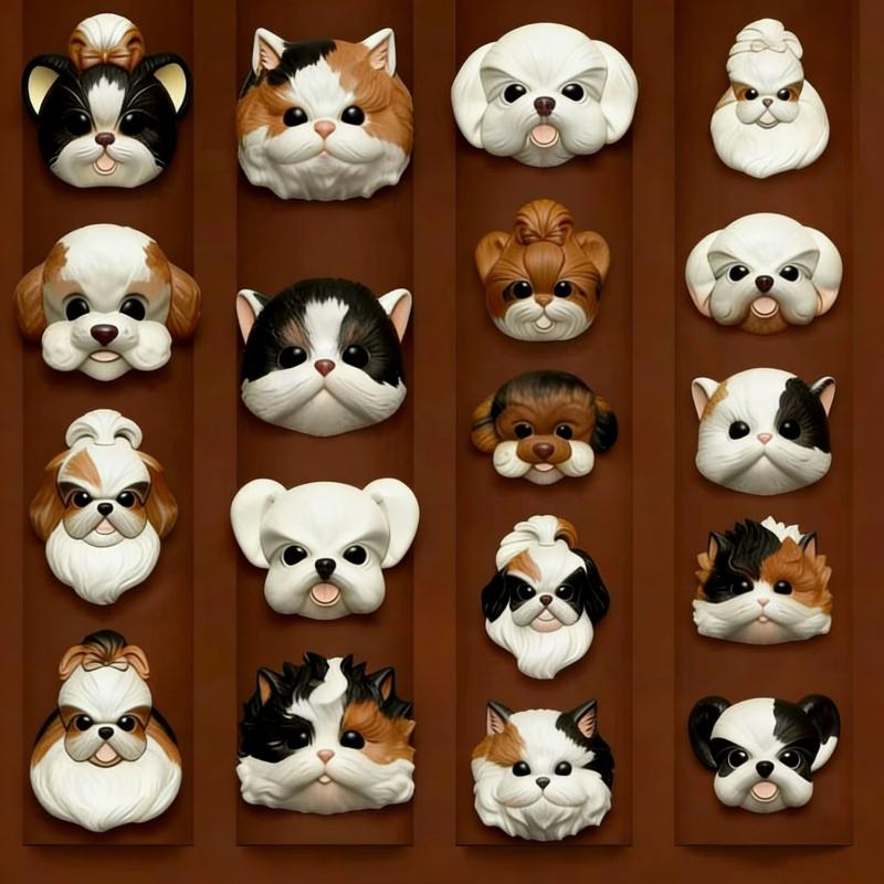 1Pcs Cartoon Cute Pet Dog Cartoon Head 3D Nail Mold Nail Art Decorations Nails Diy Design Silicone Nails Mould
