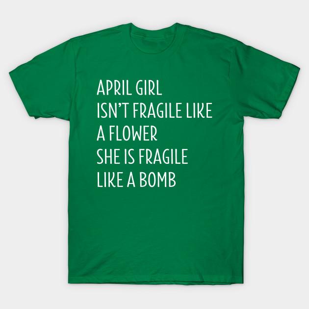 Unisex Fashion TShirt April Girl Print TShirt Plus Size XS-6XL T-Shirt 100%Cotton Tops O Neck Short Sleeve Tees