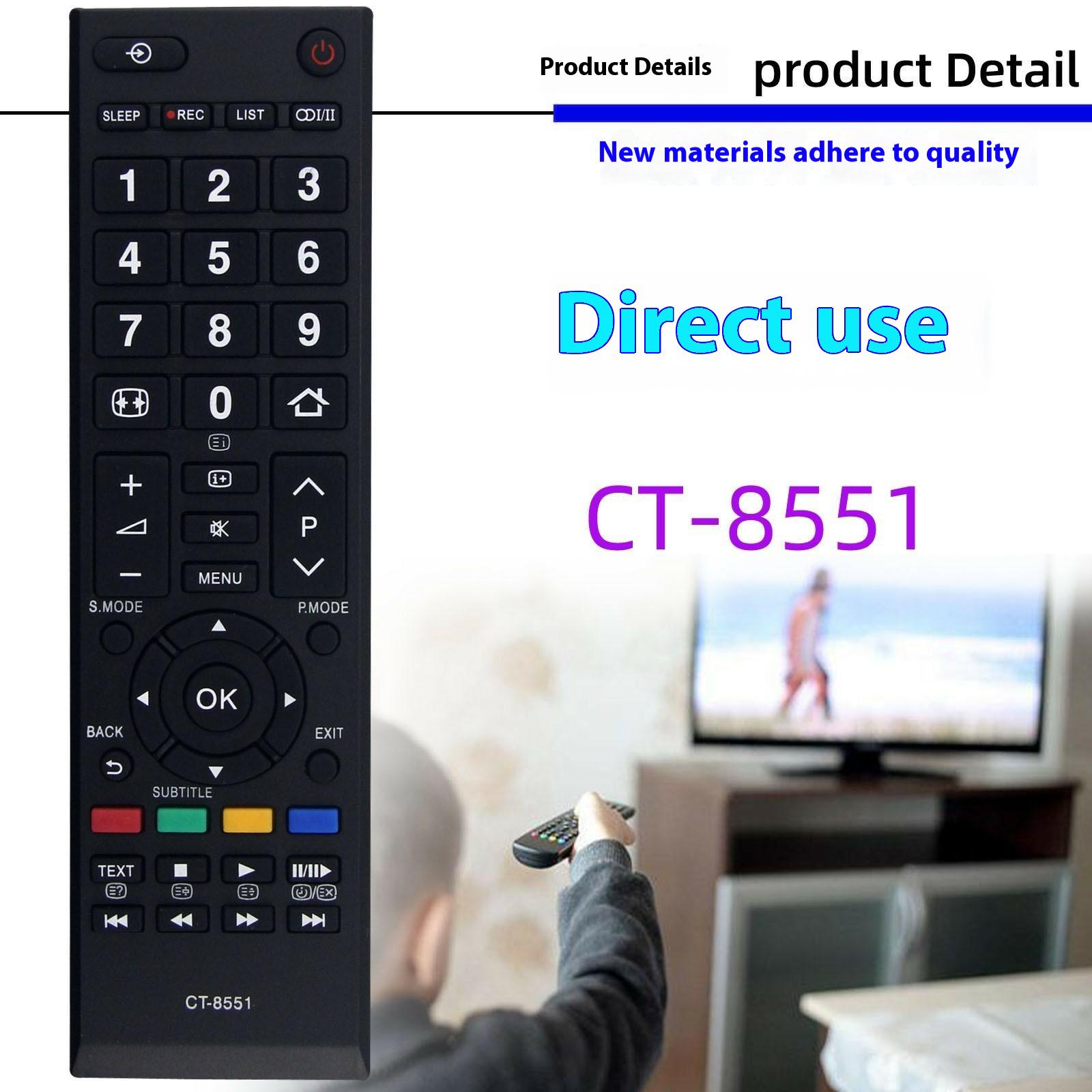 

CT-8551 For Toshiba TV Ergonomic Remote Control Universal Replacement Controller A