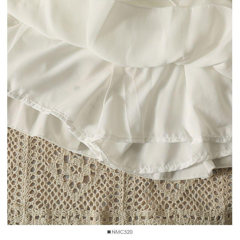 Girls' Fluffy Ruffle Skirt with Safety Shorts - Versatile for Spring, Summer, and Autumn