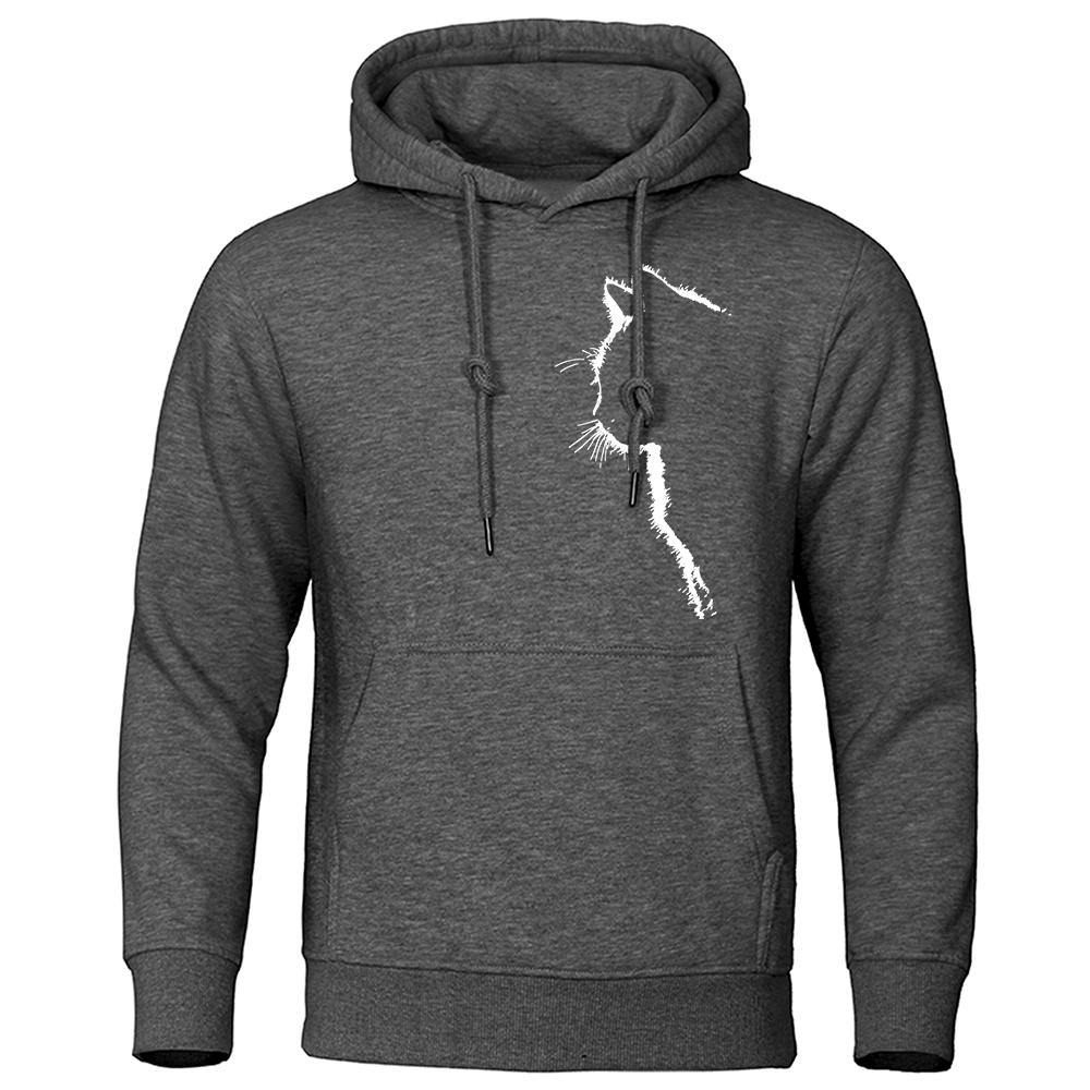 Männer Und Frauen Lange Ärmel Gedruckt Coole Katze Tier Sweatshirts Herbst Sportswear Streetwear Übergroßen