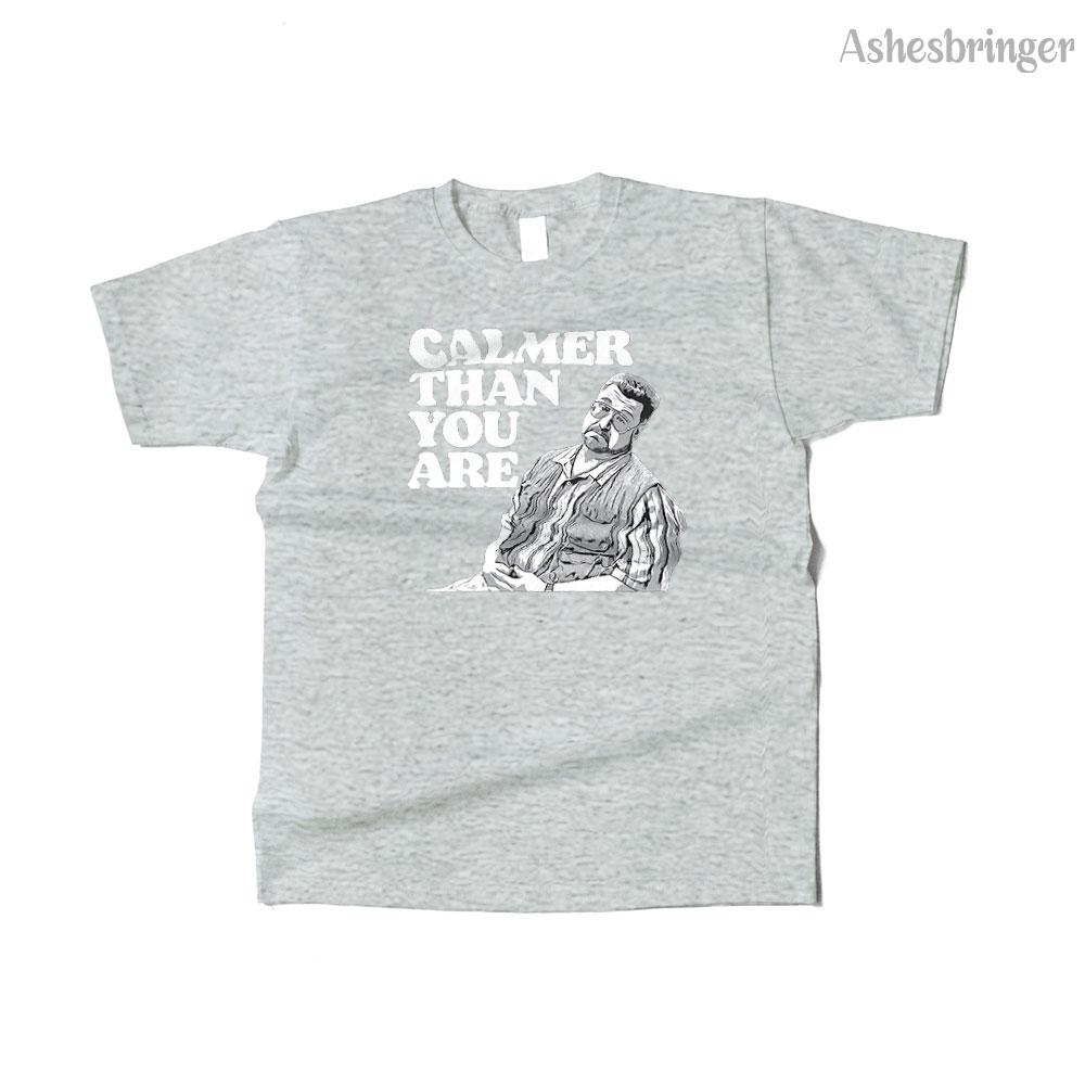 

Мужская хлопковая футболка с графическим принтом «Спокойнее, чем ты», забавная футболка Уолтера Собчака из фильма «Большой Лебовски», уличный повседневный стиль, футболка для мужчин и женщин 4XL