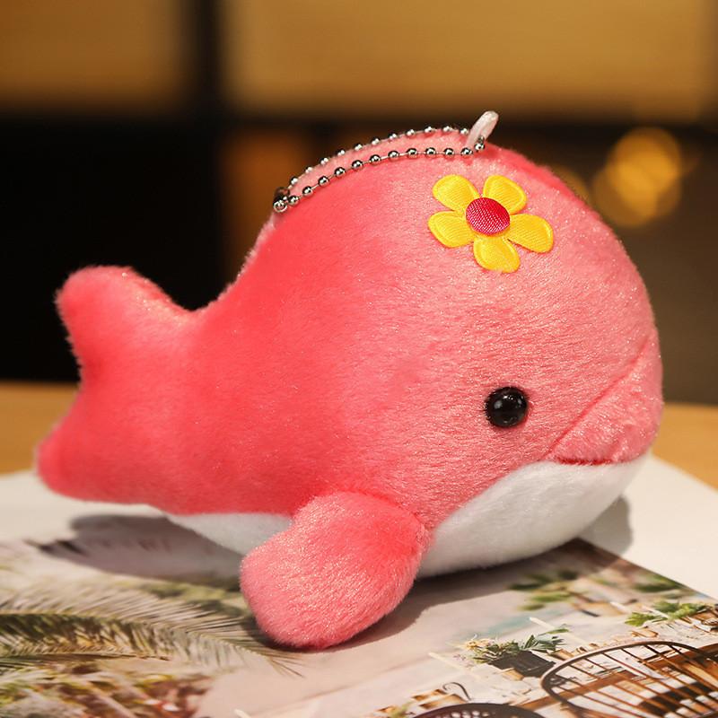 Cute Ocean Animal Plush Dolphin Keychain Adorable Whale Stuffed Toy Soft Short Plush