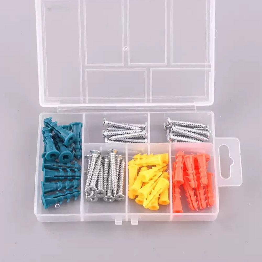 60pcs New Screw Set - Expansion Bolt Multi-Piece Kit with Storage Box - Perfect for Home Use, DIY