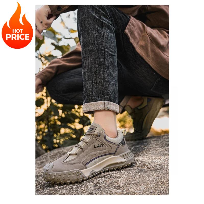 

Men s Work Safety Shoes Autumn New Breathable Construction Boots Outdoor Sport Climbing Boots Rubber Sole Casual Athletic Shoes 39 серый