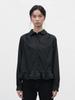 GENERALIDEA Round Collar Frill Blouse [Black] / Wbe3L03513