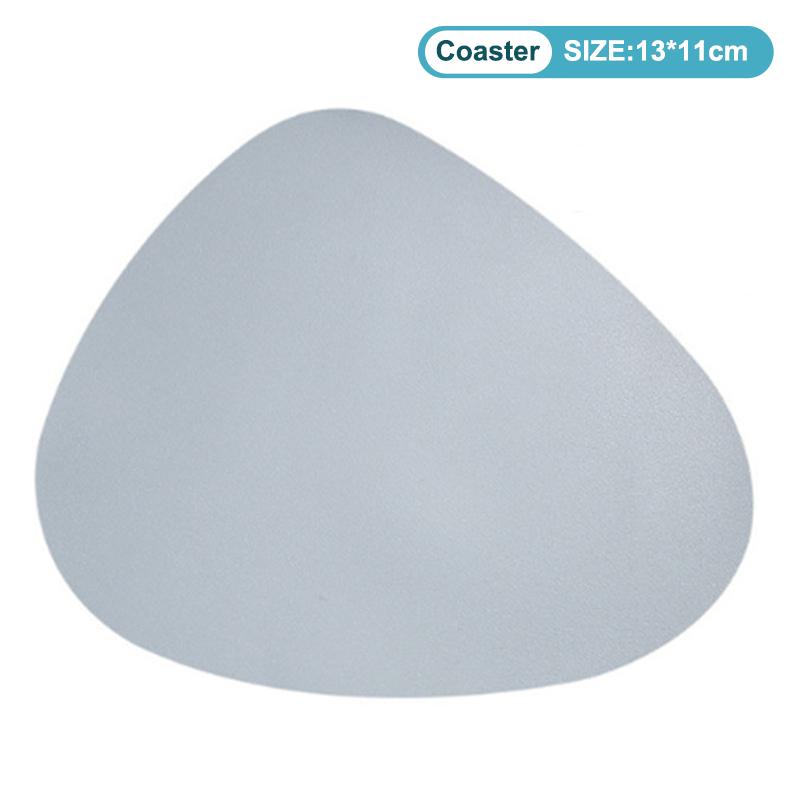 Double-Sided Pu Leather Placemat Teacup Coasters Waterproof And Oil-Proof Table Mats Western Restaurant Heat-Insulating Mats