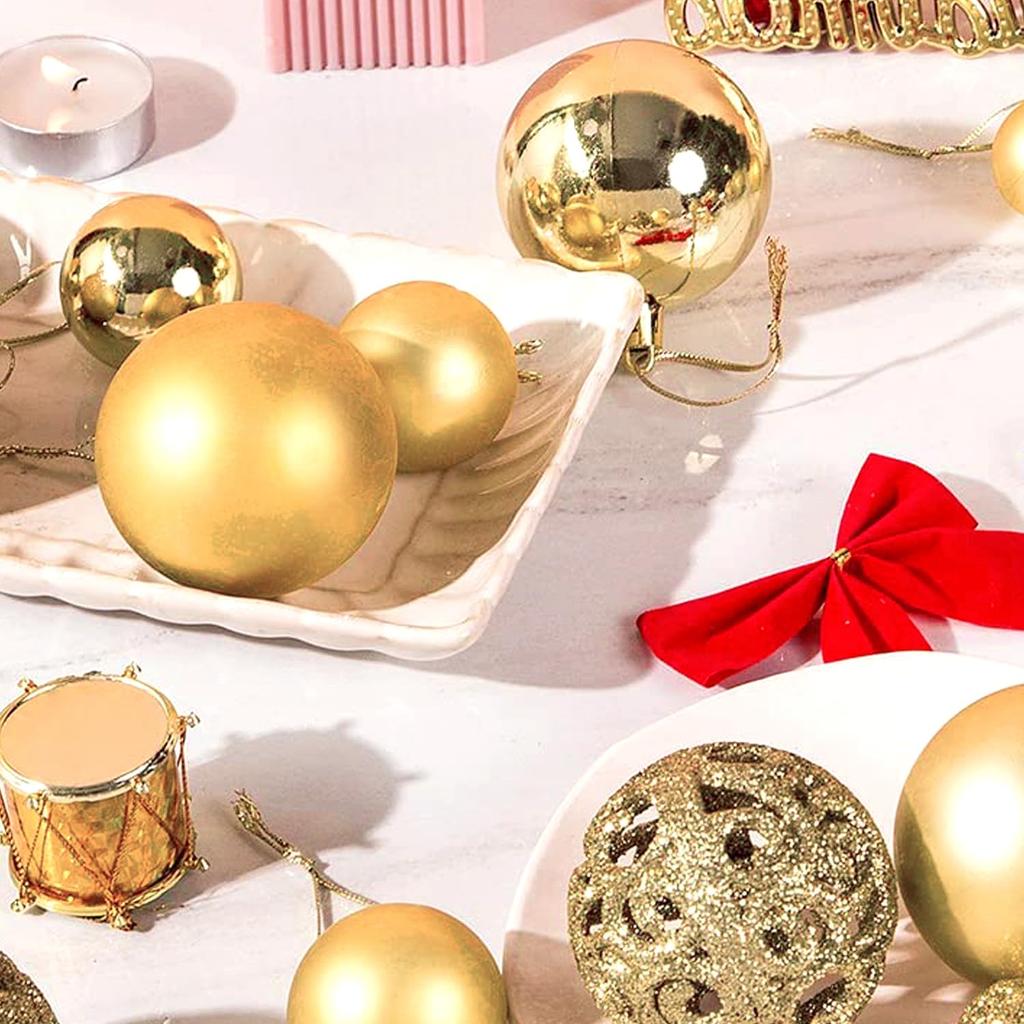 Hanakaze Luxurious Set of Christmas 10 Different Stylish and Gorgeous Gold Perfect for DIY Christmas Decorating and Adding a New 100-Piece
