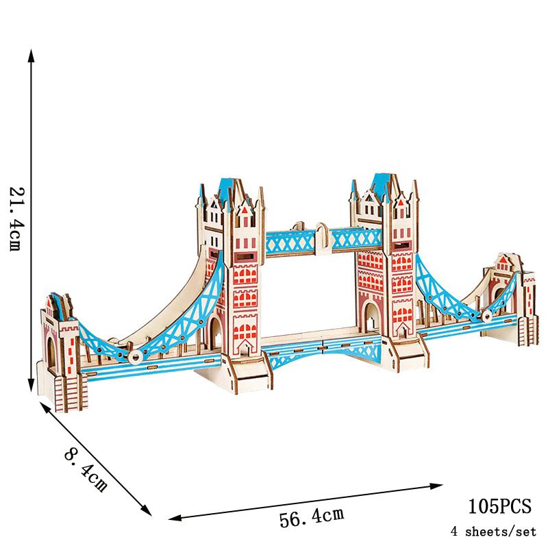 3D Wooden Puzzle Saint Basil's Cathedral Building House Kits Castle Villa Model Jigsaw Teen DIY Toys For Children Kids Gift