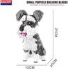 SeaRain Building Blocks - Dog, Animal Mini Blocks, Kids DIY Gift, Assembly, Present (Schnauzer)