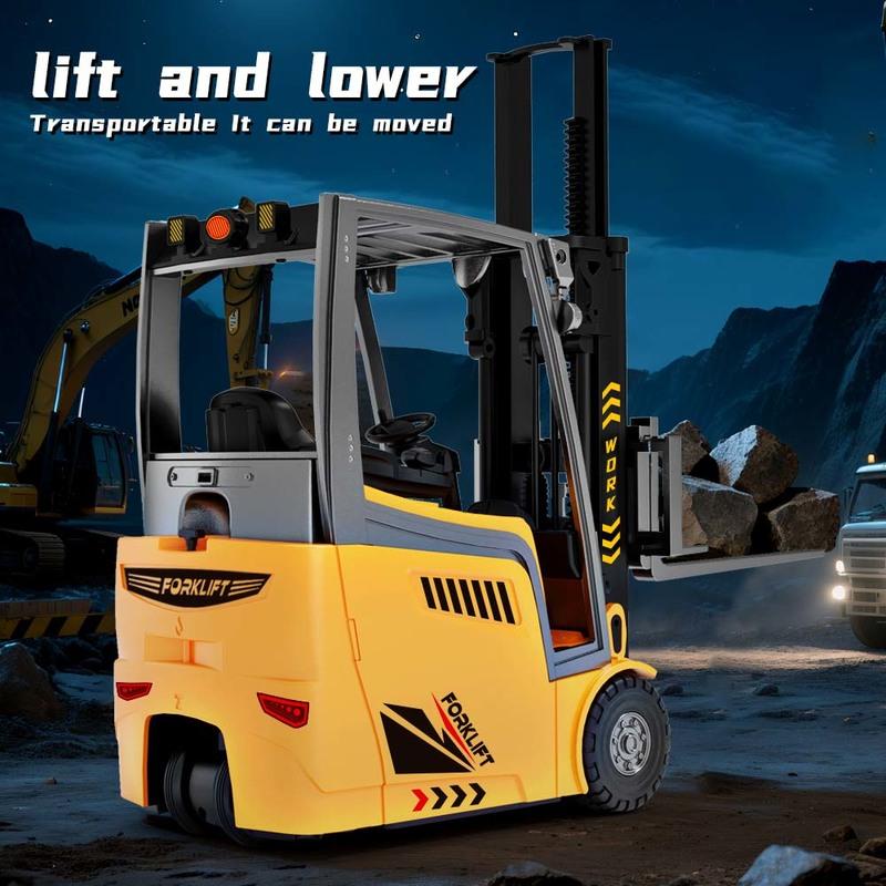 New 1/16 2.4G Six Channel Simulation Remote Control Forklift Multifunctional Engineering Vehicle Loading Transport Vehicle Toy
