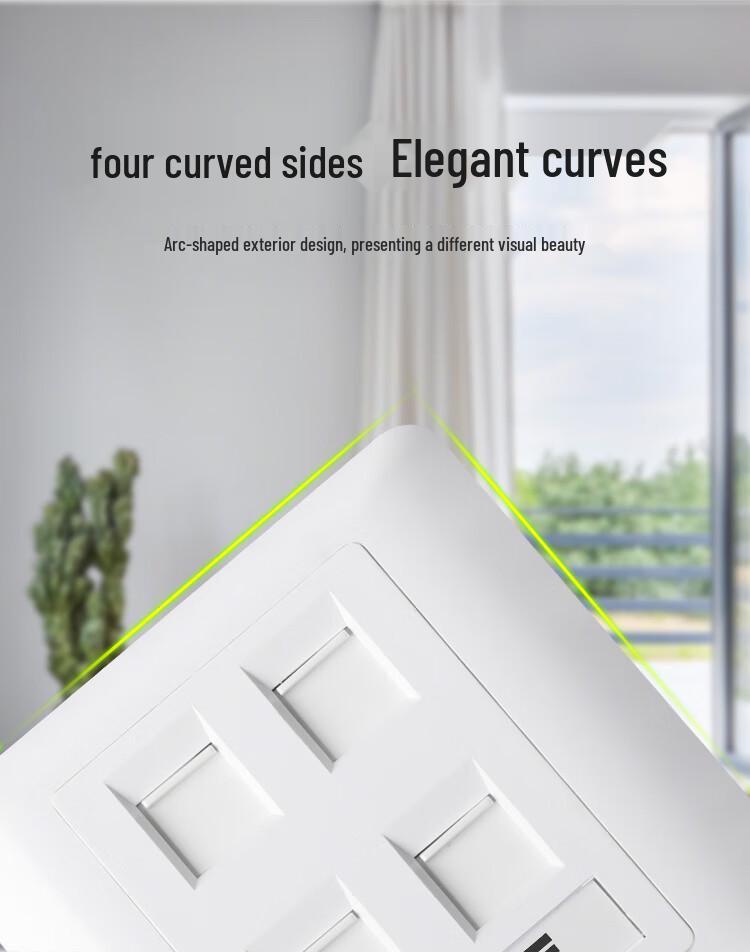 HAILE Type 86 White Four-Port Network Panel HT-8604 for Telephone Modules.