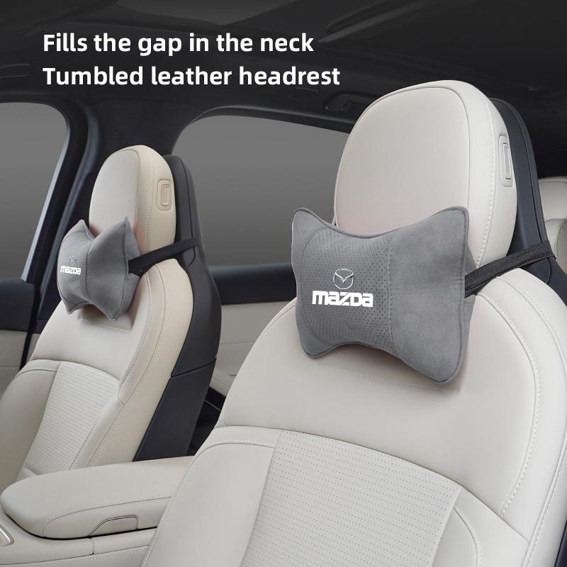 High Quality Suede Car Seats Headrest Neck Cushion For Mazda Speed 2 3 5 6 Atenza CX80 CX70 CX90 CX3 CX5 CX8 MX30 CX60 CX30 CX7