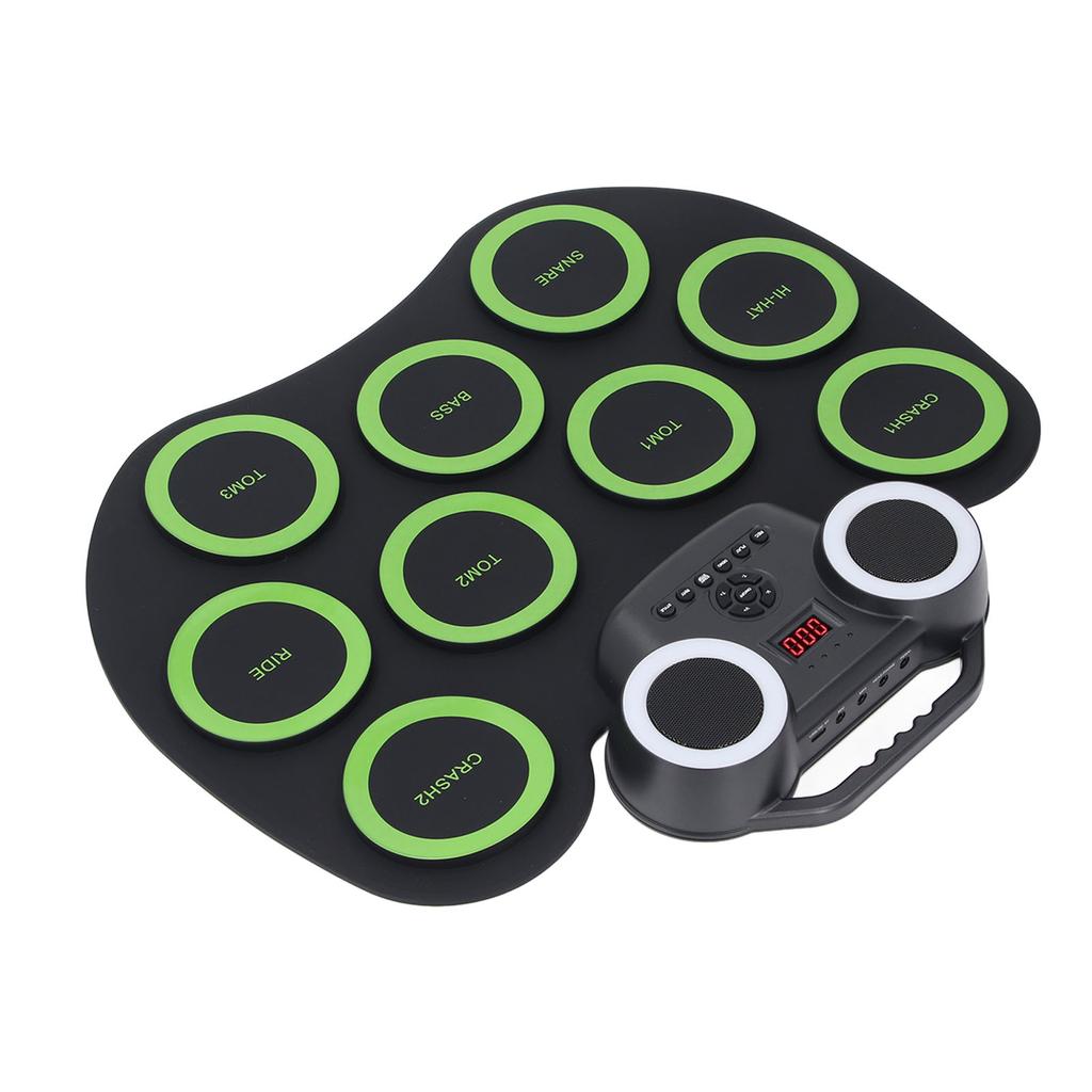Electric Roll Up Drum Built in Speaker 9 Drum Pads Rechargeable Early Learning Roll Up Potable Drum