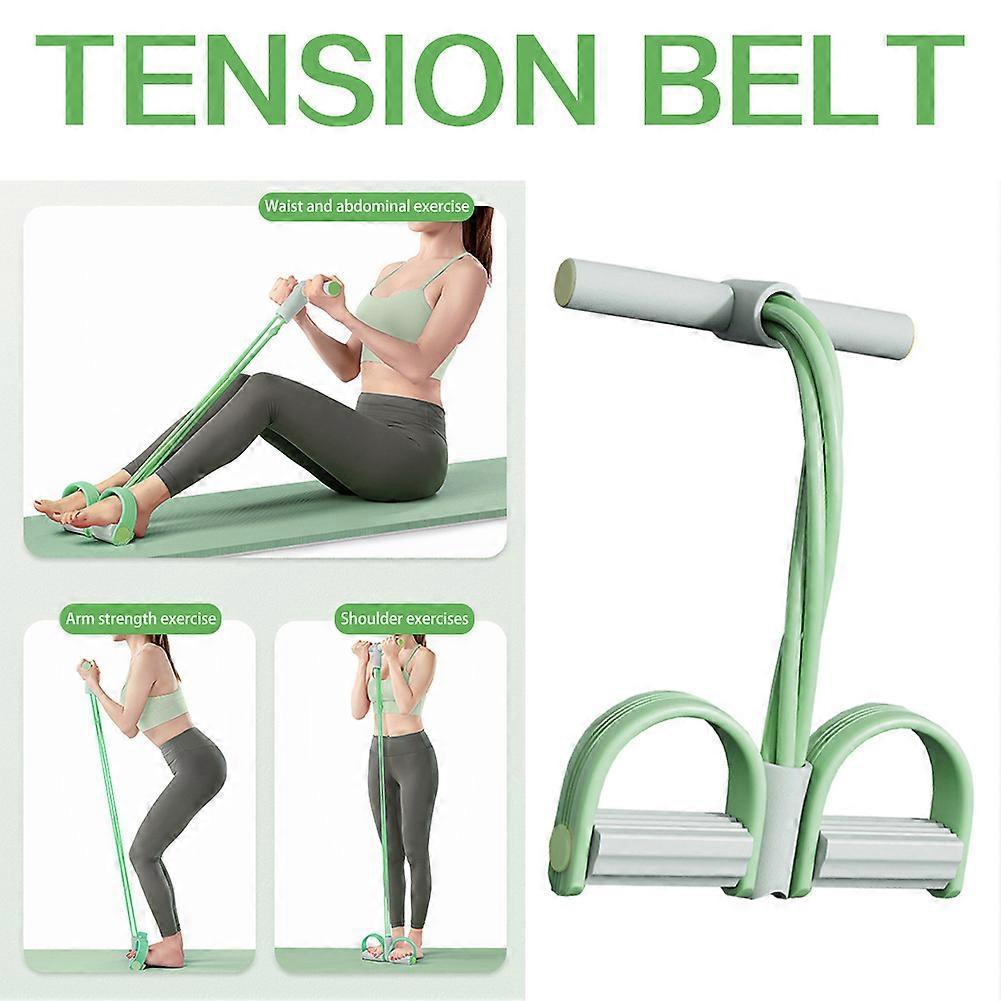 6-Tube Foot Pedal Sit-Ups Resistance Bands, Home Gym Workout Equipment for Abdominal & Full Body Training