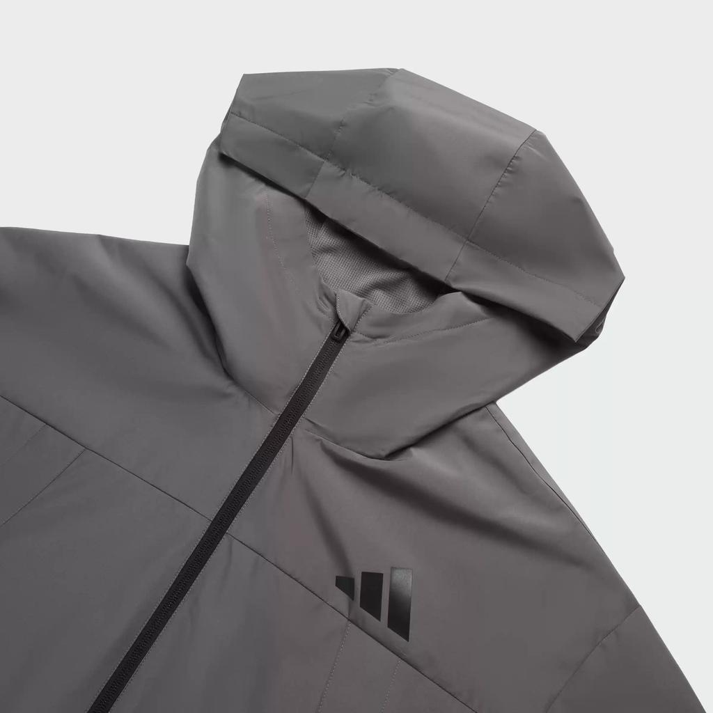 adidas Loose Water-Resistant Hooded Zip-Up Long Sleeve Outdoor Sports Jacket Unisex Jackets IB7055