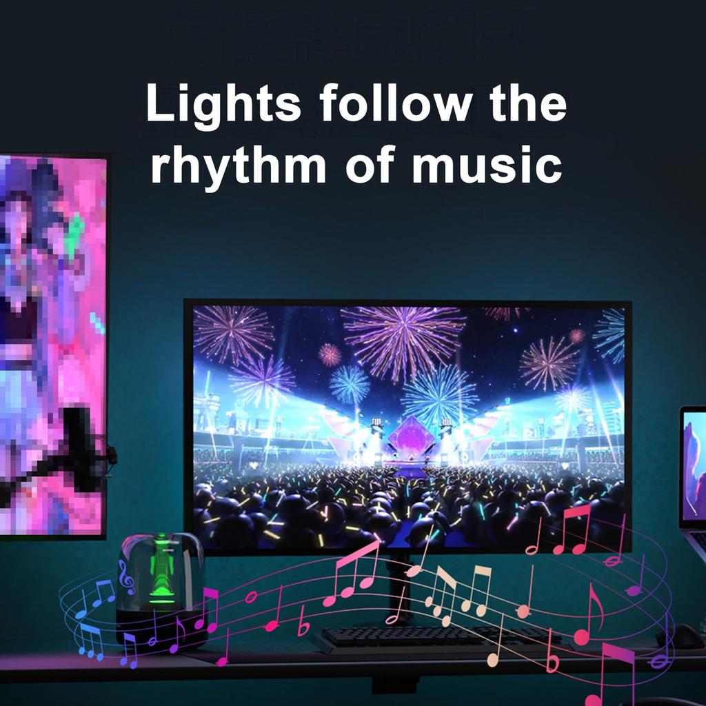 RGB Phantom Ambiance Display LED Light Bar Music Rhythm Dynamic Light Synchronization Software Controllable Color