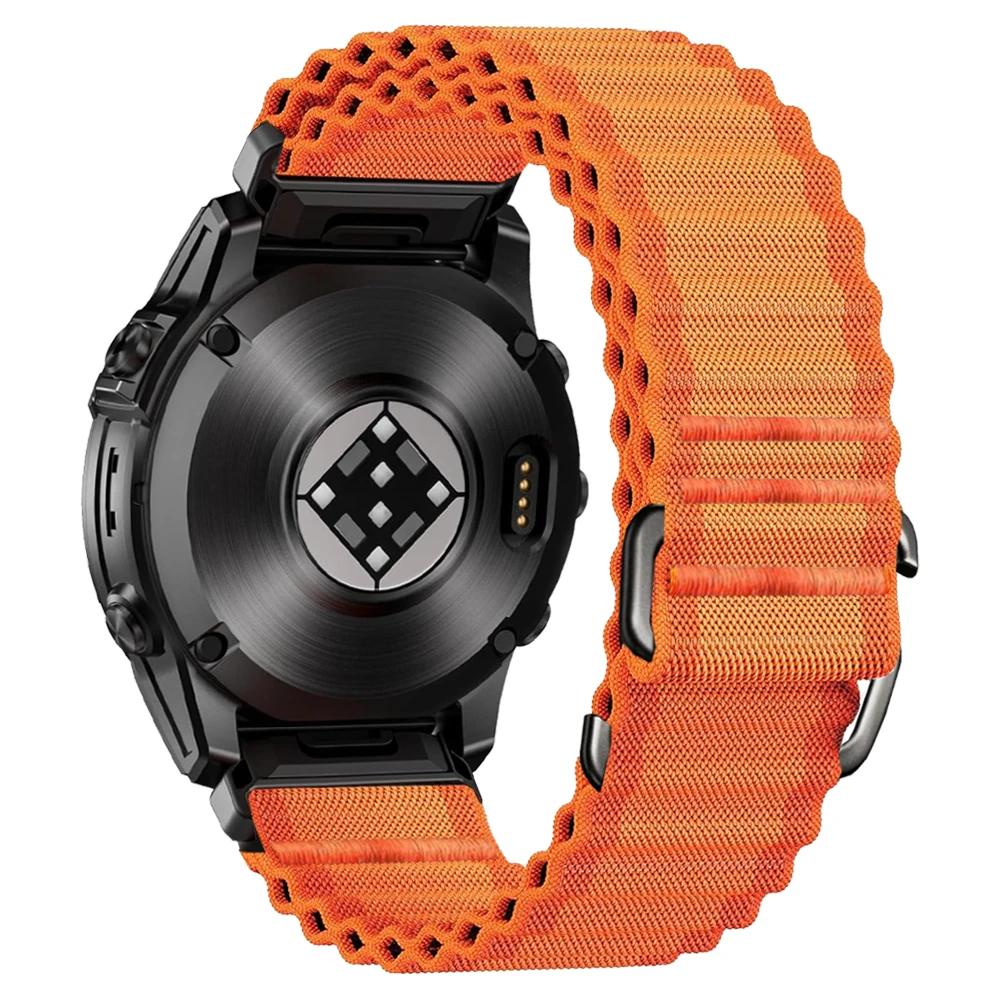 26mm 22mm Nylon Hook Loop Band For Garmin Watch Strap Fenix 8 Pro 7 7X 6 6X 5plus/Quatix 8/Forerunner 970 745 QuickFit Bracelet