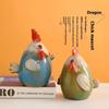 Charming Cartoon Chicken Ceramic Storage Jars , Colorful, Playful Design with Red Comb ,Wattle, Ideal for Kitchen, Office, or Terrace Decor