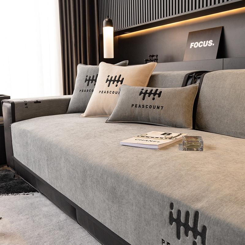 

Sicilian Chenille Sofa Cushion Universal In All Seasons New Light Luxury High-End Non-Slip Seat Cushion Cover Cloth Towel 70*70cm