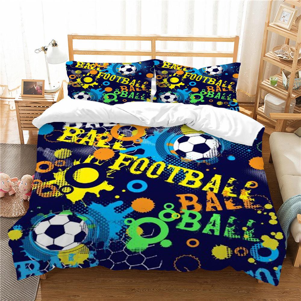 Football 3D Print Bedding Cover Set Luxury Home Bedclothes Unique Design Bedding Covers Comforter Bedding Suit