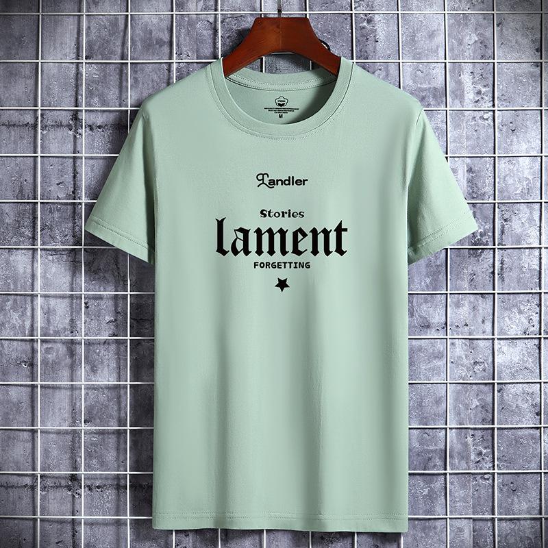 Men's Trendy Loose-Fit Printed Cotton T-Shirt