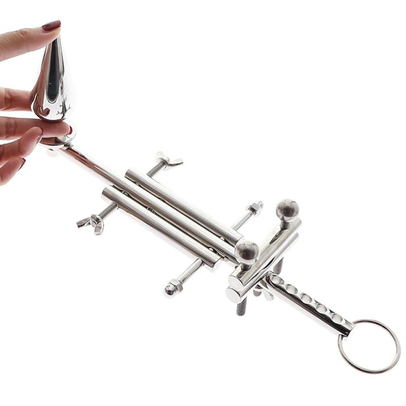 Ultimate Male Lockdown Multi Functional Stainless Steel Chastity Metal Anal Plug  Chastity Toys