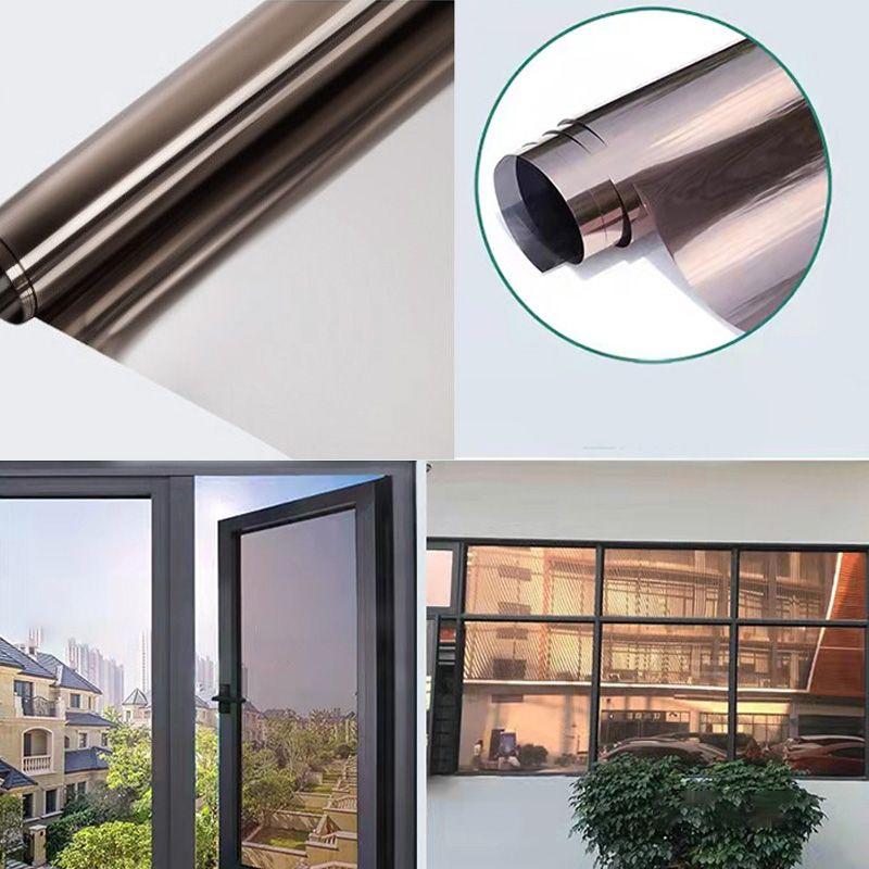 قطعة واحدة من فيلم الخصوصية للنافذة، ديكور المكتب المنزلي، ملصق نافذة زجاجي، عازل للحرارة، فيلم حماية من الشمس، مرآة أحادية الاتجاه، ذاتية اللصق