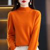 Autumn Winter Women Knitted Turtleneck Sweater Casual Loose Bottomed Knit Sweater