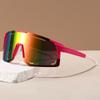 KAMMPT Oversized Wrapped Round Sports Goggle Men 2024 New Mirror Design Outdoor Cycling Sunglasses Women Anti-UV Driving Shades