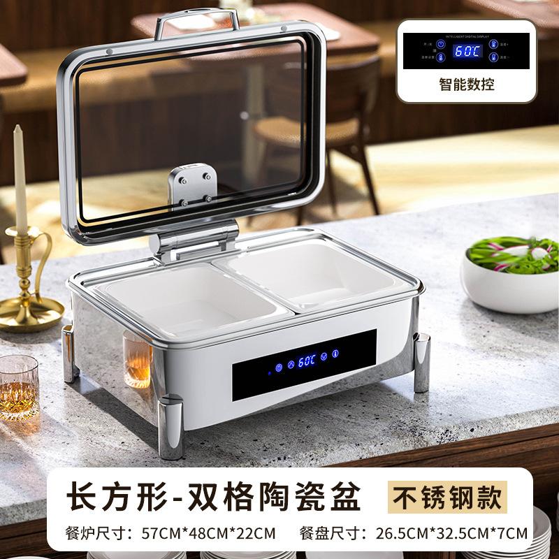 304 Stainless Steel CNC Hydraulic Buffet Stove, Electric Heat Preservation Stove for Commercial Use, Hotel Buffet Heating System