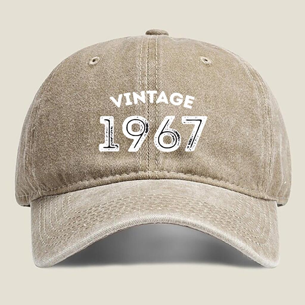 Vintage 1967 Retro Badge Fashion Washed Baseball Cap Outdoor For Womens Unisex Female Beach Dad Hat Hip Hop