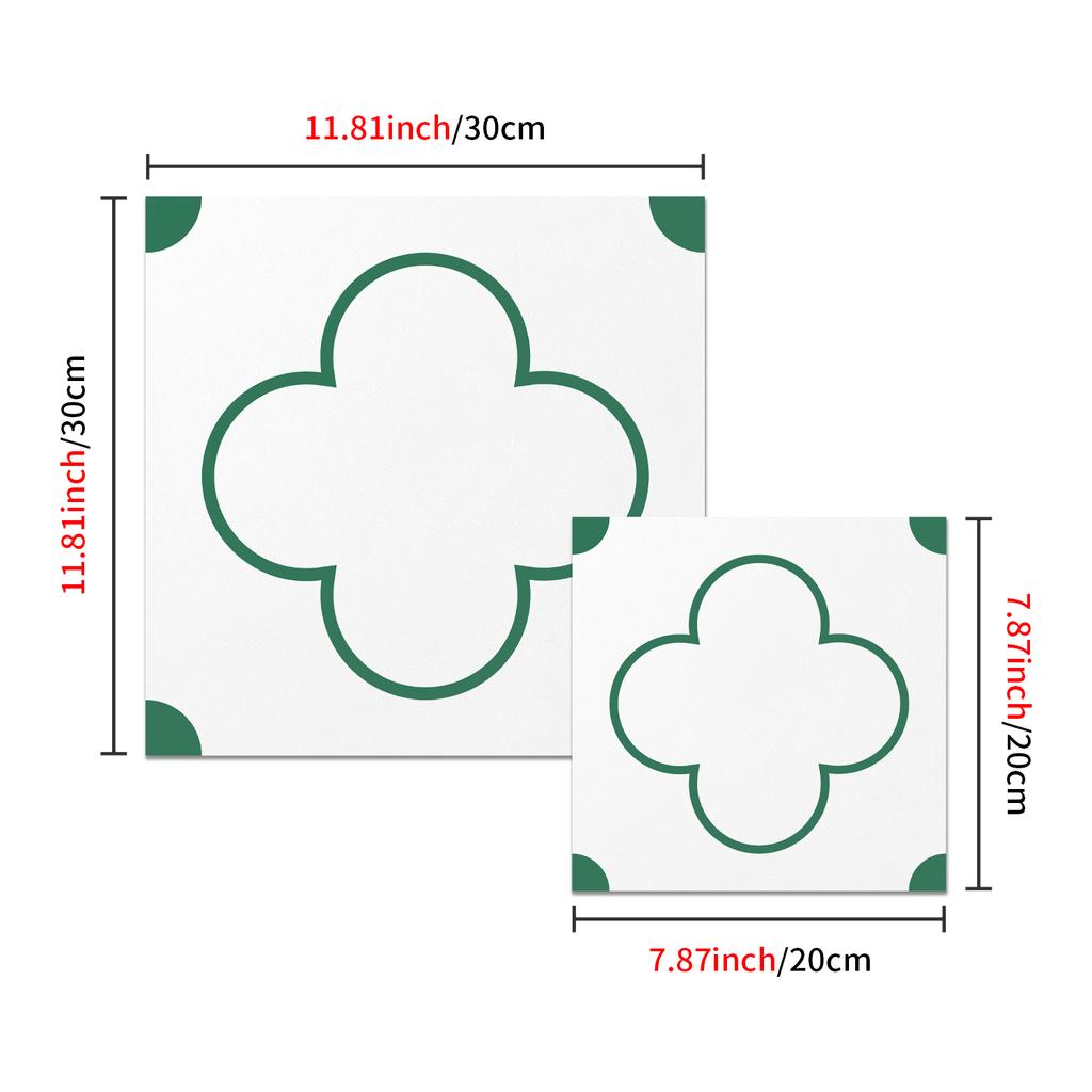 25Style 10Pcs Mandala Tile Stickers, Thick Matte Finish Waterproof Self-Adhesive Floor Wall Decor for Kitchen Home