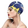 Adult Moulded Swim Cap Silicone Swimming Pool Hat Plain  Ear Swim Cap
