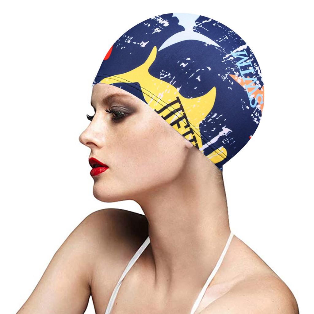 Adult Moulded Swim Cap Silicone Swimming Pool Hat Plain Ear Swim Cap