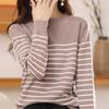Maglione da donna a righe MODERN NEW SAGA Pullover lavorato a maglia invernale Autunno morbido e caldo maglione di lana lavorato a maglia Top maglione femminile O-collo