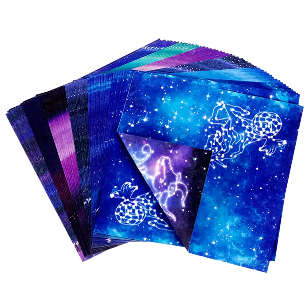 shttown Origami for Making Thousand Cranes 100 Sheets Paper, Double-Sided, Patterned, Colorful, Cute, Stylish, (DIY), 7cm, (Type A)
