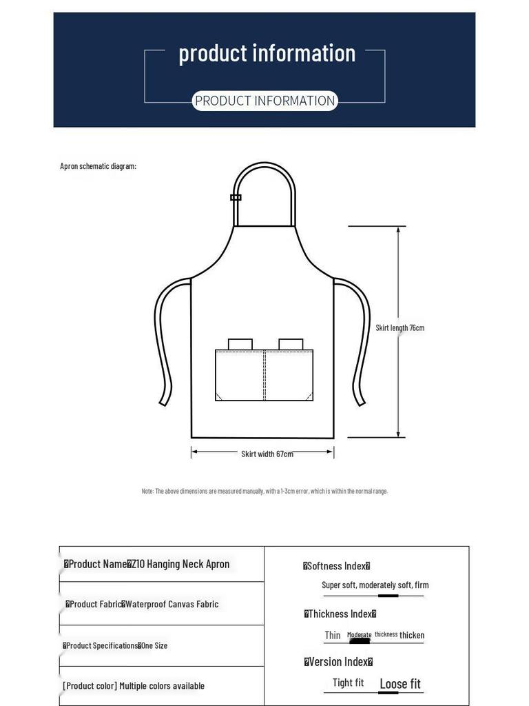 Waterproof Canvas Work Apron