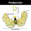 3 Pieces Bumblebees Costume Kit for Kids Adult Honeybee Costume Honeybee Headband for Halloween Cosplay Party Props