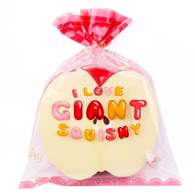 10 Inch Super Big Half-apple Shape Slow Rising Toy Soft Squeeze Children/Adult Vent Soft Squeeze Stress Relieve Toy