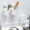 2pcs Removable Razor Holder Wall-mounted Toothpaste Holder Suction Cup Toothbrush Holder  Dormitory