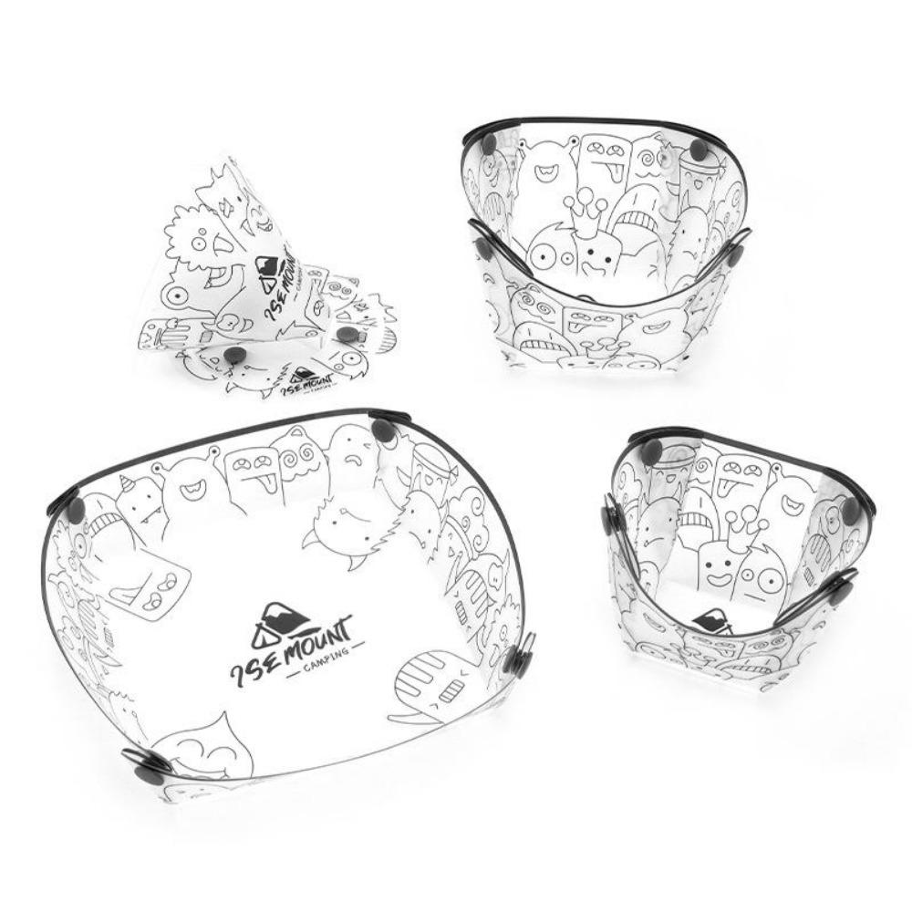 

Сверхлегкая складная посуда для улицы, портативная миска, обеденная тарелка, воронка для кофе и чашка для воды, универсальный набор посуды 4pcs/set